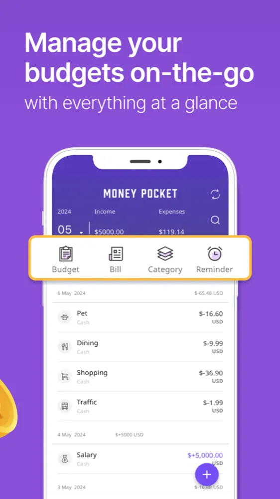 MoneyPocket screen 2